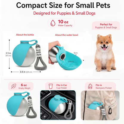 2-in-1 Dog Water Bottle & Bowl