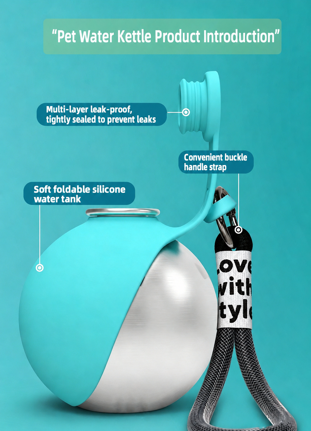 2-in-1 Dog Water Bottle & Bowl